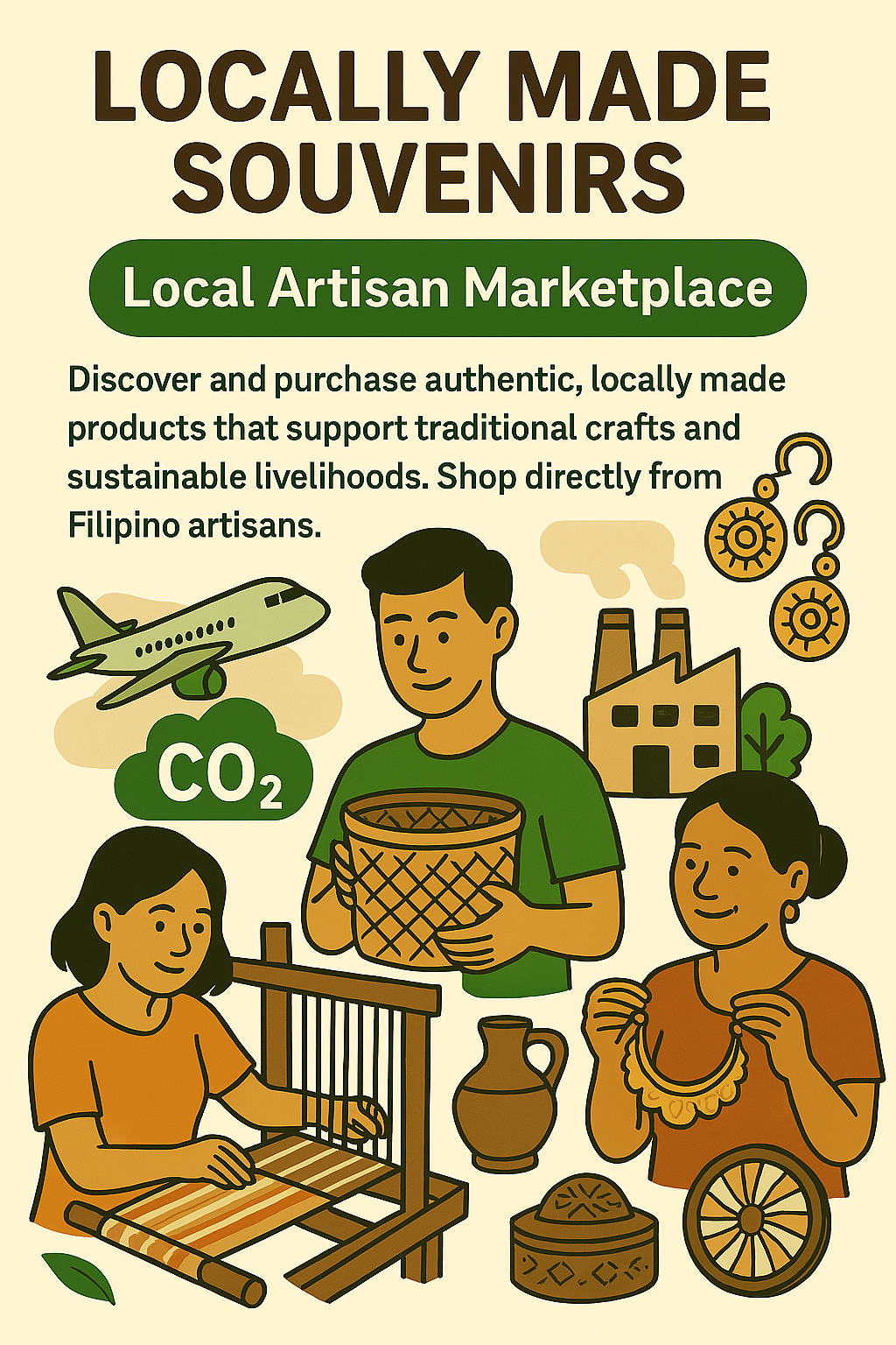 Locally made souvenirs and products